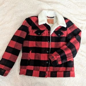 Plaid Levis sherpa jacket